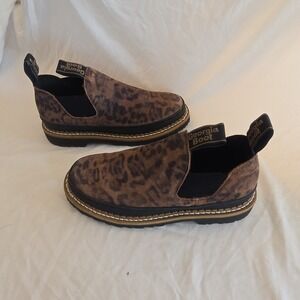 Georgia Boot Women's Leopard Print Romeo Shoe Industrial Shoe Size 7.5M